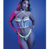 Glow by Fantasy Supernatural Zipper Lingerie Set - White L/XL